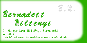 bernadett miltenyi business card