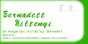 bernadett miltenyi business card